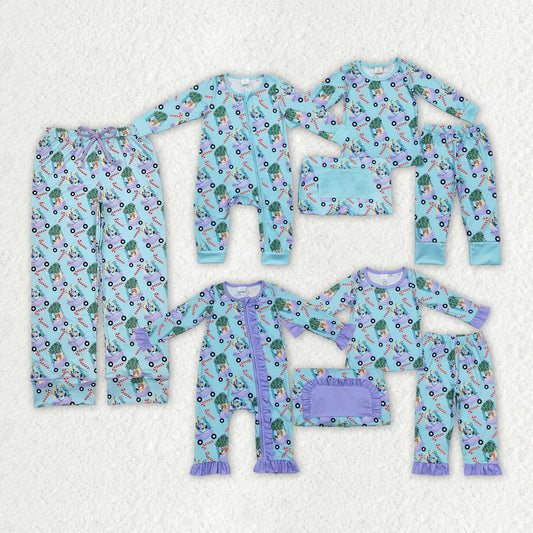 Family Adult Baby Girls Christmas Dogs Candy Pajamas Clothes Sets