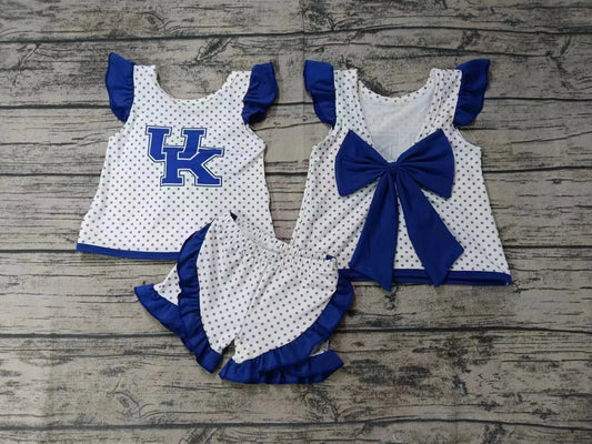 Baby Girls UK team Bow Top Shorts Clothes Sets preorder(moq 3)