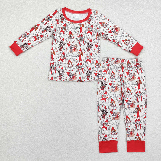 BLP0721 Baby Boys Dogs Christmas Top Pants Pajamas Clothes Sets