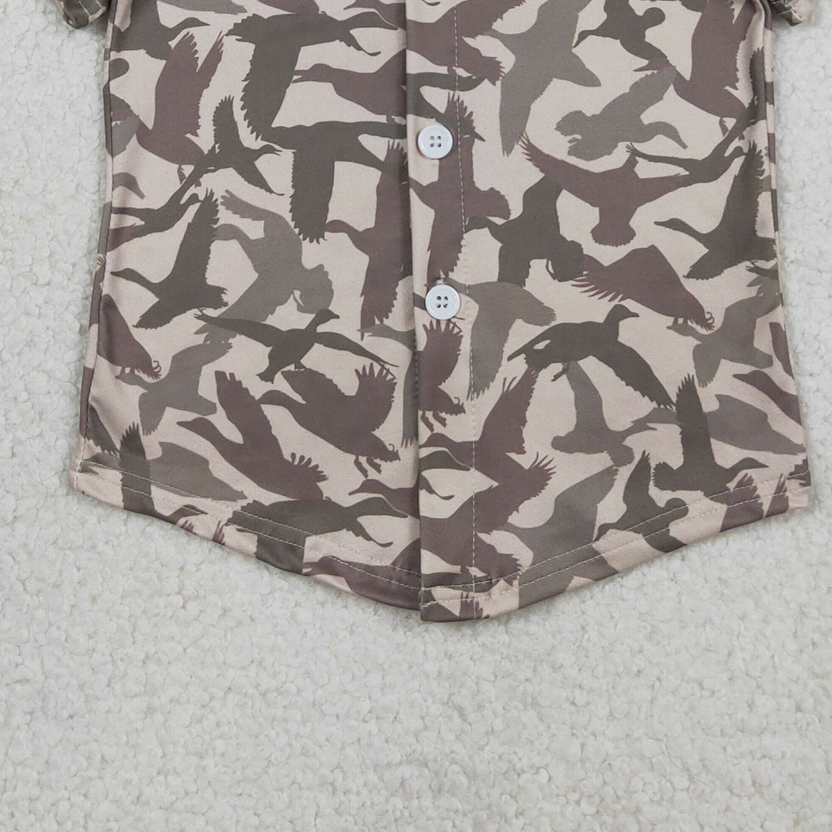 RTS BT1562 Baby Boys Top Baby Boys Southern Ducks Camo Hunting Button Shirts Top