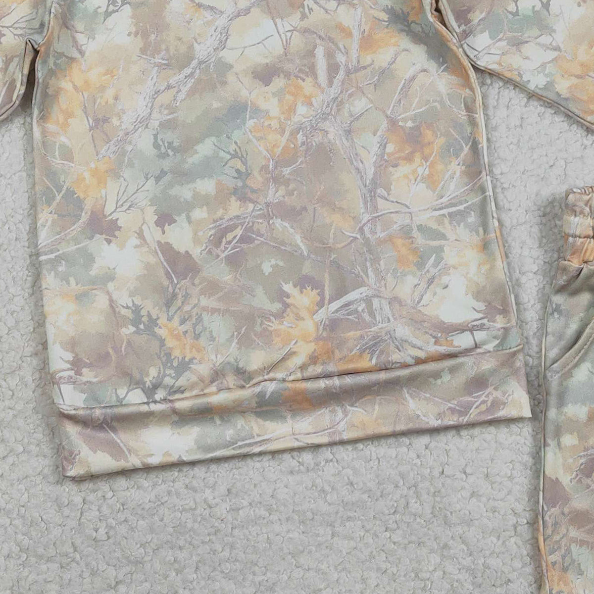 RTS GLS0058 Baby Girls Southern Leaves Camo Long Sleeve Top Pockets Shorts Clothes Sets