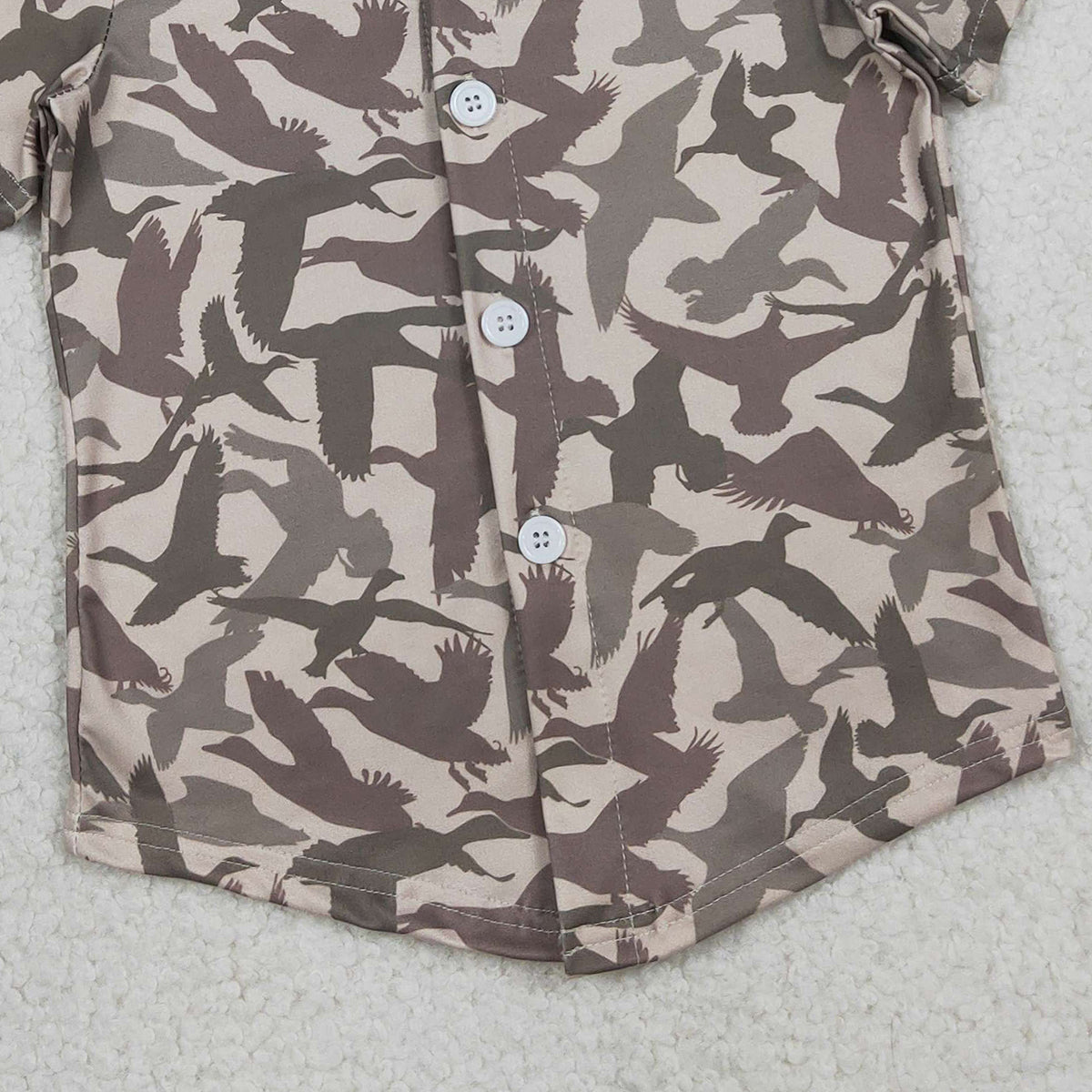 RTS BT1562 Baby Boys Top Baby Boys Southern Ducks Camo Hunting Button Shirts Top