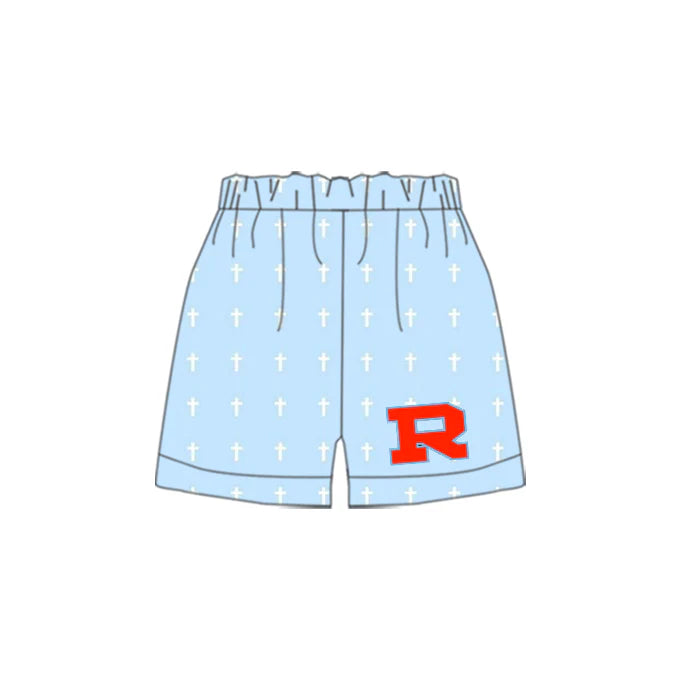 4.15 Adult Men Team Blue Cross R Shorts Bottoms Preorder(moq 3)