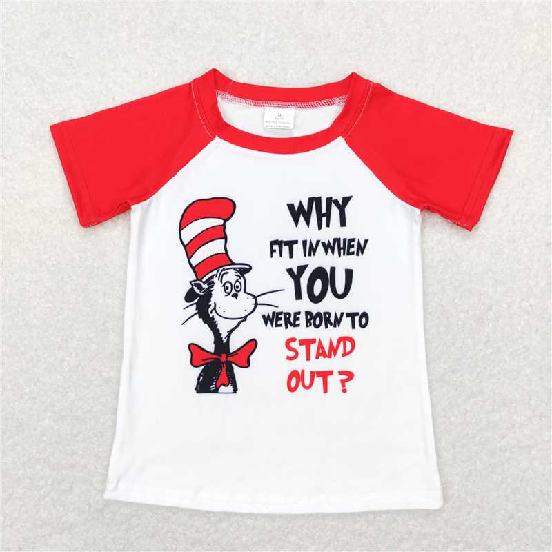 RTS BT0480 Baby Boys Top Baby Boys Dr Reading Short Sleeve Raglan Tee Shirts Tops