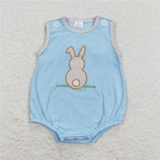 RTS SR0541 Baby Boys Romper Baby Boys Bunny Easter Sleeveless Rompers