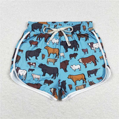 Mommy&Me matching shorts summer farm clothes cow shorts summer bottom