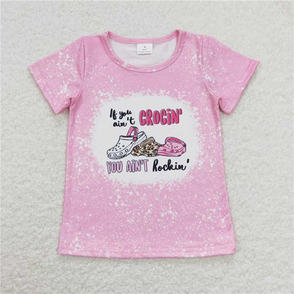 Mommy&Me summer mathing clothes ripped shoes print summer tshirt top