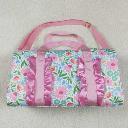 Sibling Ruffle Floral Print Gym Duffle Bags 5.12