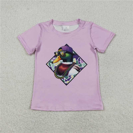 RTS BT1415 Baby Boys Top Baby Boys Mardigras Camo Duck Short Sleeve Tee Shirts Top