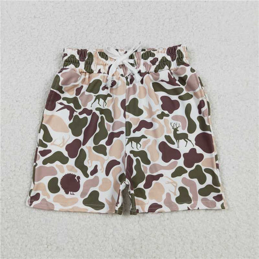 RTS SS0699 Baby Boys Shorts Baby Boys Southern Hunting Ducks Deer Camo Pockets Shorts Bottom