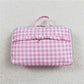 Baby Girls Back To School Pink Checkered Back Bags Lunch Boxes