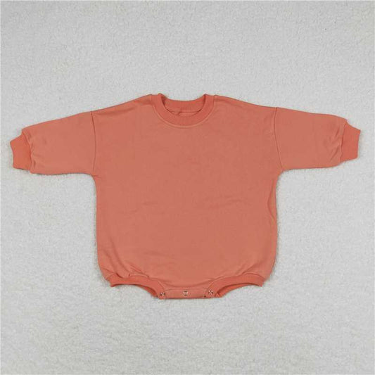 LR0929 Thick pink orange hoodie long sleeve onesie