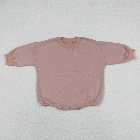 LR0930 Thick dark pink hoodie long-sleeved onesie