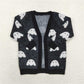 Baby Girls Sibling Halloween ghost cardigan long-sleeved sweaters