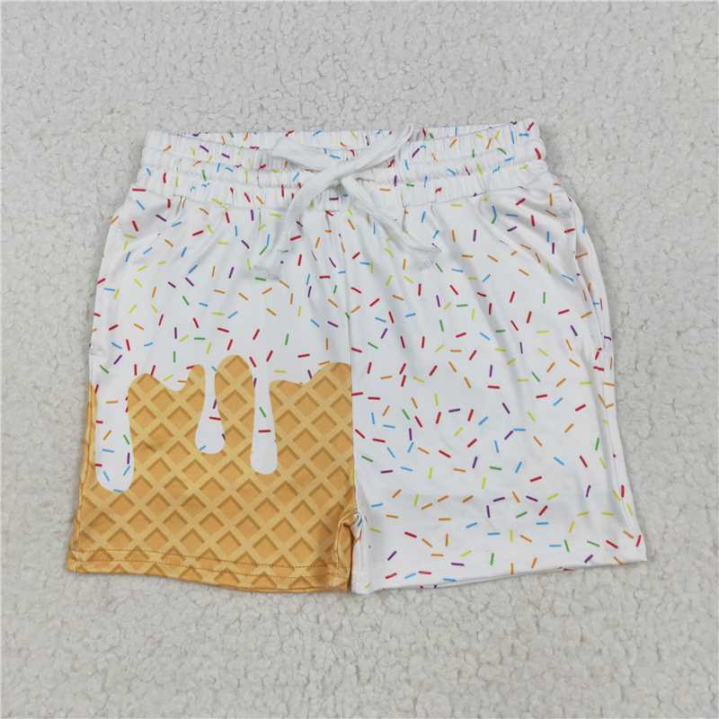 Sibling Baby Boys Ice Cream Drip Sprinkles Stars Summer Shorts Bottoms 7.25