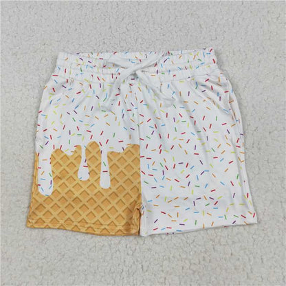 Sibling Baby Boys Ice Cream Drip Sprinkles Stars Summer Shorts Bottoms 7.25