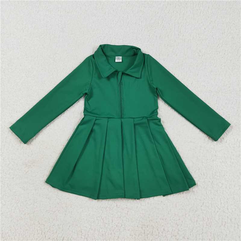 Sibling 8 Colors Baby Girls Long Sleeves Zipper Yoga Knee Length Dresses 8.7