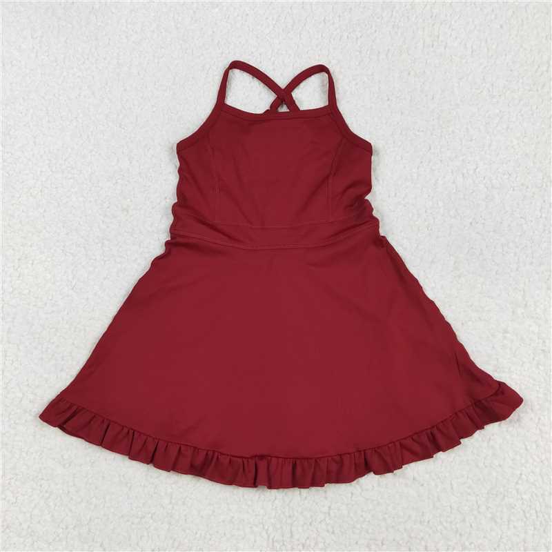 5 Colors Sibling Baby Girls Athletic Active Wear Knee Length Dresses 7.25