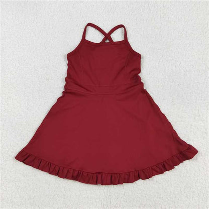 5 Colors Sibling Baby Girls Athletic Active Wear Knee Length Dresses 7.25