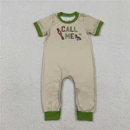 RTS SR3684 Baby Boys Romper Baby Boys Ducks Call Me Hunting Rompers
