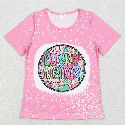 Mommy&Me matching tshirt top St. Patrick's Day matching clothes lucky girl top lucky mama t-shirt top