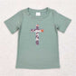 Sibling Boys Baby Girls Easter Cotton Embroidery Short Sleeve Shirt Tops