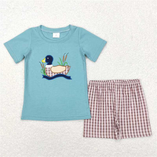 RTS BSSO0281 Baby Boys Duck Short Sleeve Tops Shorts Clothing Sets