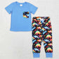 Sibling Brother Baby Boys Dinosaurs Pocket Tee Tops Pants Clothes Sets