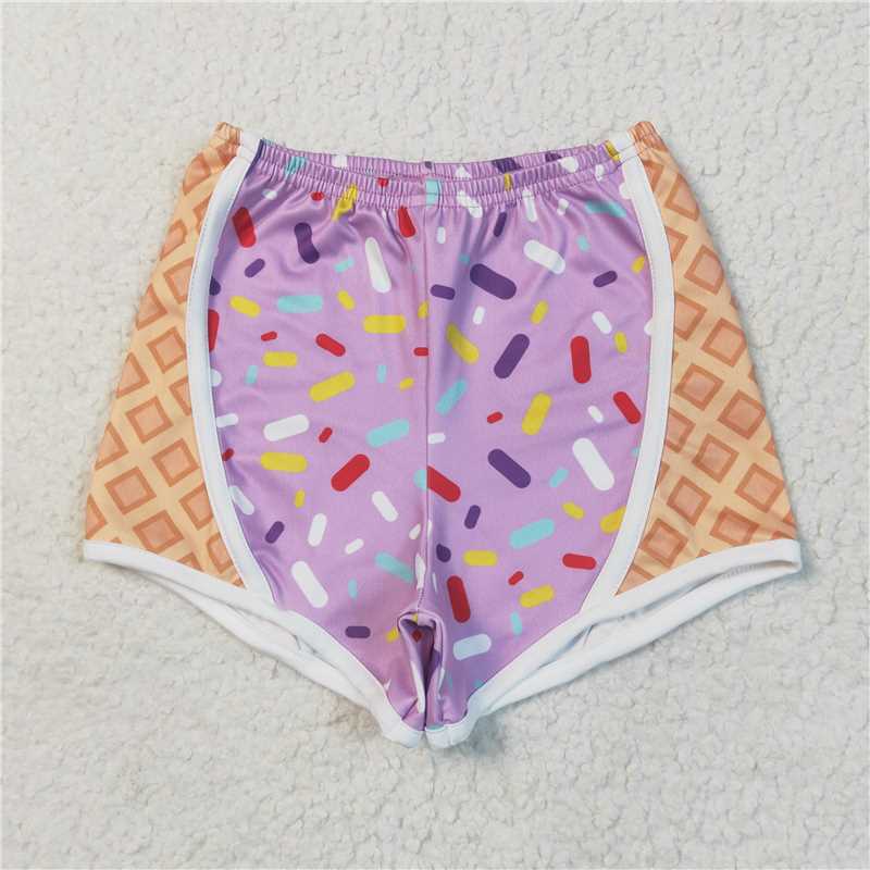 Sibling Baby Girls 3 Colors Ice-cream Drip Yoga Shorts Bottoms 6.25