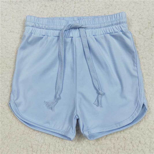 RTS SS0505 Baby Girls Light Blue Elastic Yoga Shorts Bottoms for Comfortable Wear