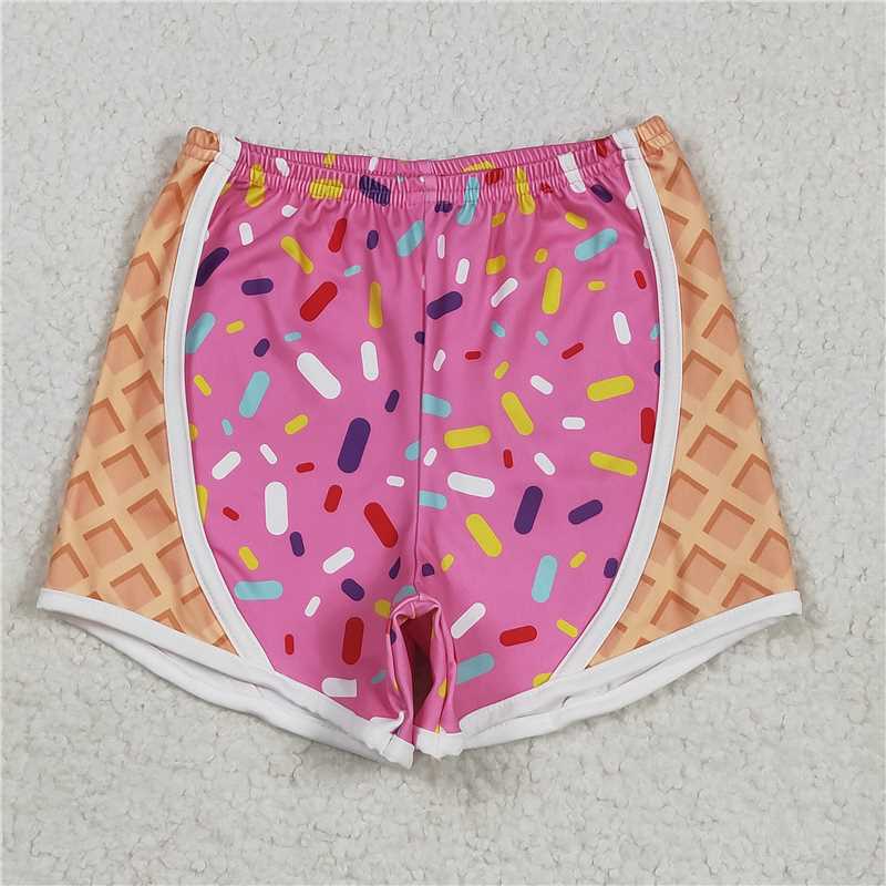 Sibling Baby Girls 3 Colors Ice-cream Drip Yoga Shorts Bottoms 6.25