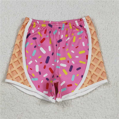 Sibling Baby Girls 3 Colors Ice-cream Drip Yoga Shorts Bottoms 6.25