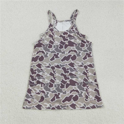 Sibling Baby Girls Straps Western Camo Shorts Yoga Active Dresses C9.2