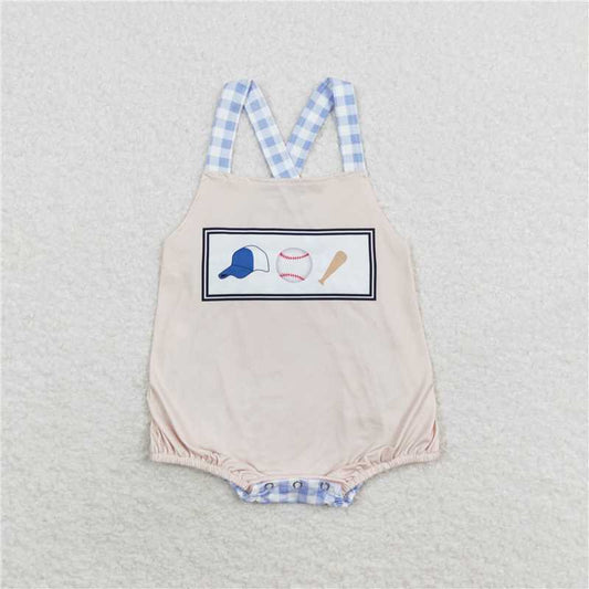 RTS SR1653 Baby Boys Romper Baby Boys Baseball Straps Rompers