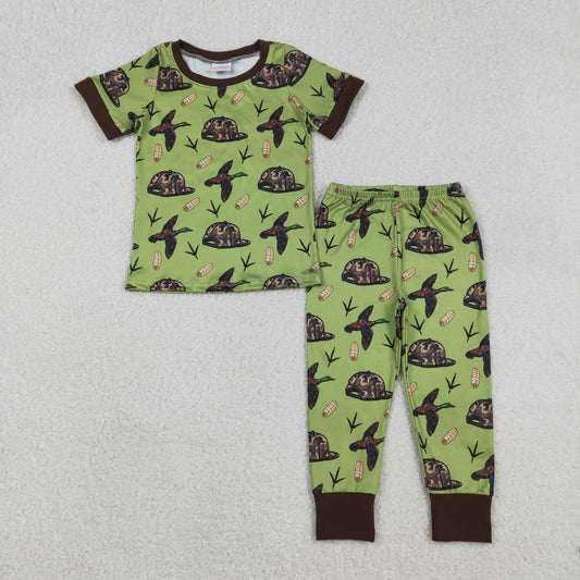BSPO0636 Baby Boys Ducks Calls Camo Hats Top Pants Hunting Pajamas Set C12.13