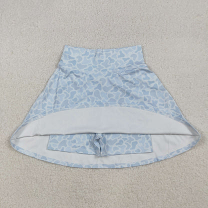 GLK0133 Adult Women Western Light Gray Camo Yoga Skorts C10.6