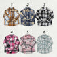 Sibling Boys Girls Plaid Button Ups Long Sleeve Shirts Tops