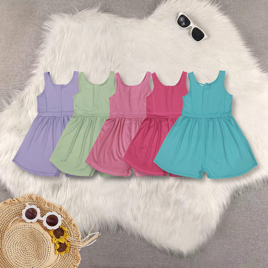Sibling Baby Girls 5 Colors Sleeveless Yoga Jumpsuits 5.28