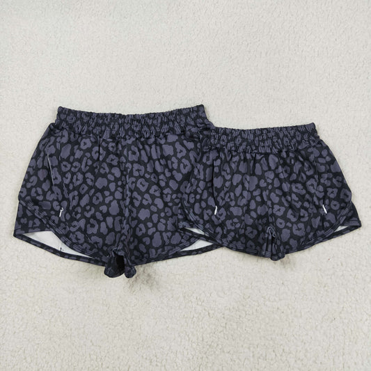 Mommy&Me Baby Girls Black Leopard Yoga Shorts Bottoms 5.15