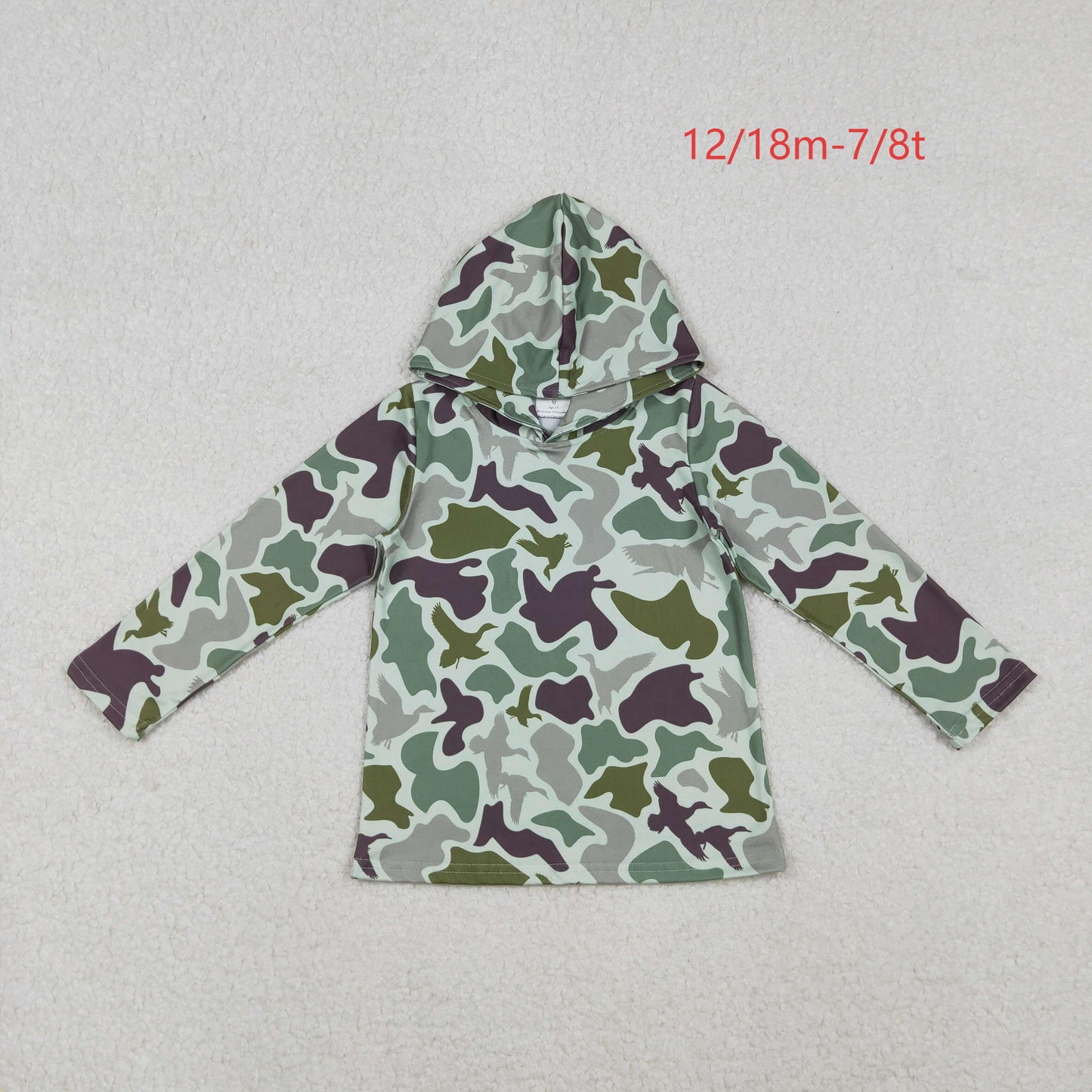 BT1374 Baby Boys Green Ducks Camo Western Hoodies Top C10.22
