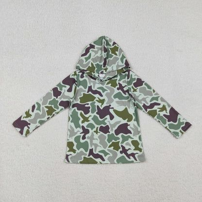 BT1374 Baby Boys Green Ducks Camo Western Hoodies Top C10.22