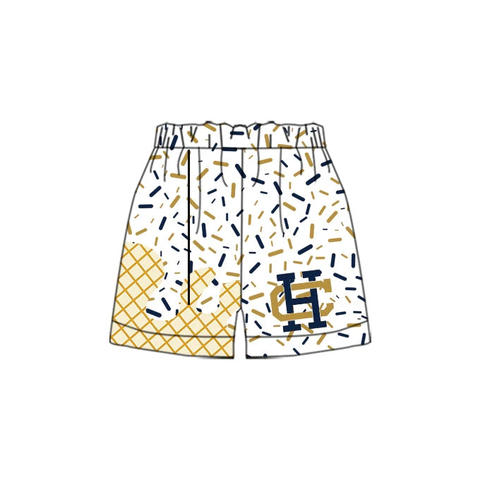 Baby Boys White Golden HC Team Shorts Bottoms Preorder(moq 3)