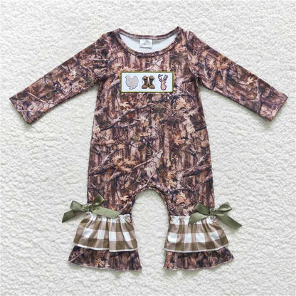 Sibling Fall Camo Hunting Turkey Boots Girls Boys Clothes Sets