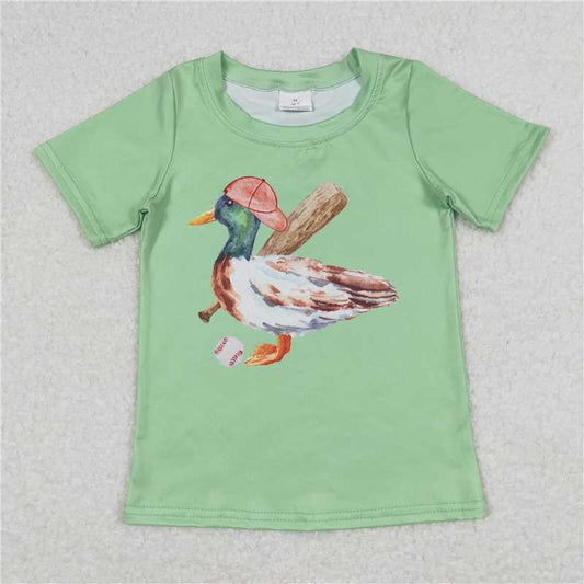 RTS BT0611 Baby Boys Top Baby Boys Duck Baseball Short Sleeve Tee Shirts Tops