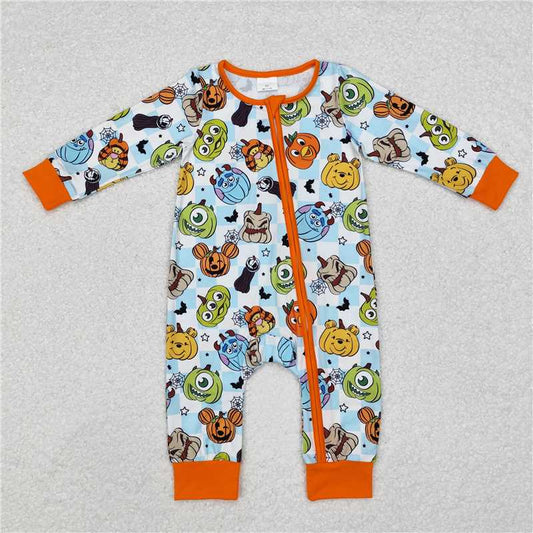 Sibling Baby Girls Pumpkin Halloween Rompers Pajamas Clothes Sets