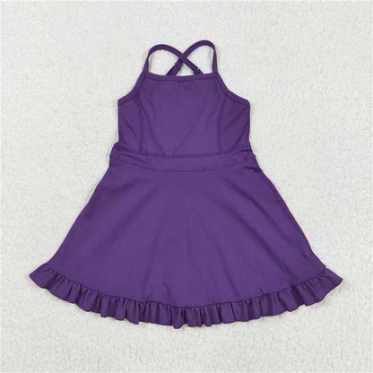 5 Colors Sibling Baby Girls Athletic Active Wear Knee Length Dresses 7.25