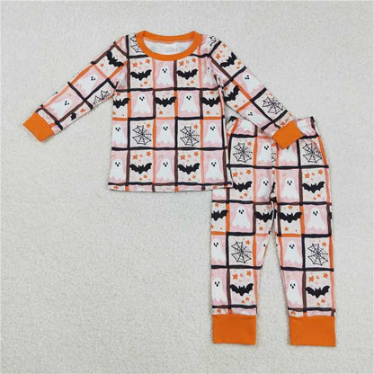 Sibling Baby Girls Ghosts Bats Top Pants Halloween Rompers Pajamas Sets C8.29
