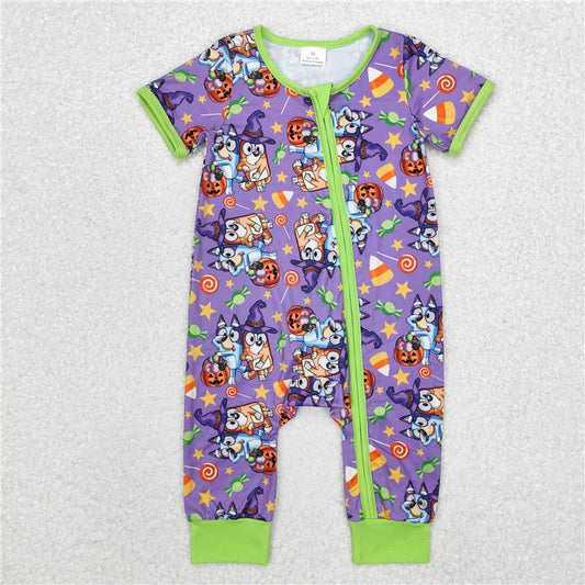 Sibling Baby Boys Dogs Halloween Rompers Pajamas