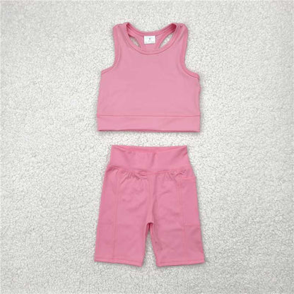 Sibling Baby Girls Athletic Active Wear Top Shorts Clothes Sets 4.30