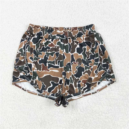 Mommy&Me Baby Girls Dark Brown Camo Yoga Shorts Bottoms 5.22